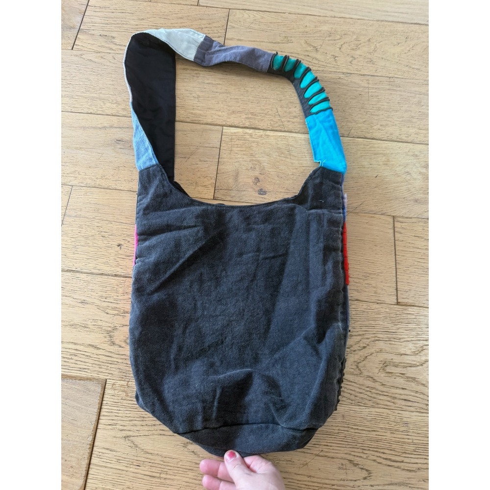 Boho Patchwork Hobo Bag Multicolor Peace Floral A… - image 8